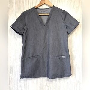 FIGS Technical Collection SIze XS Gray Scrub Top EUC
